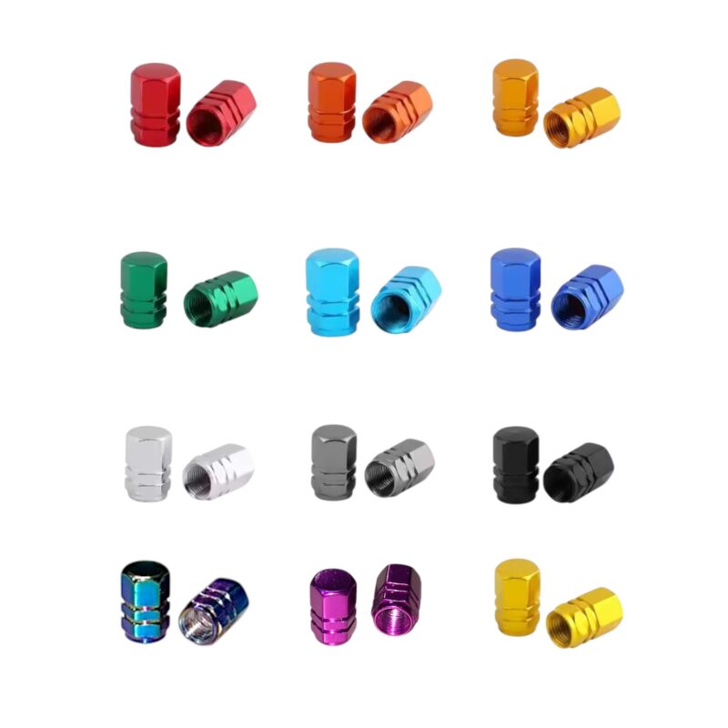 Bouchons de valve en aluminium anodisé - 12 coloris au choix