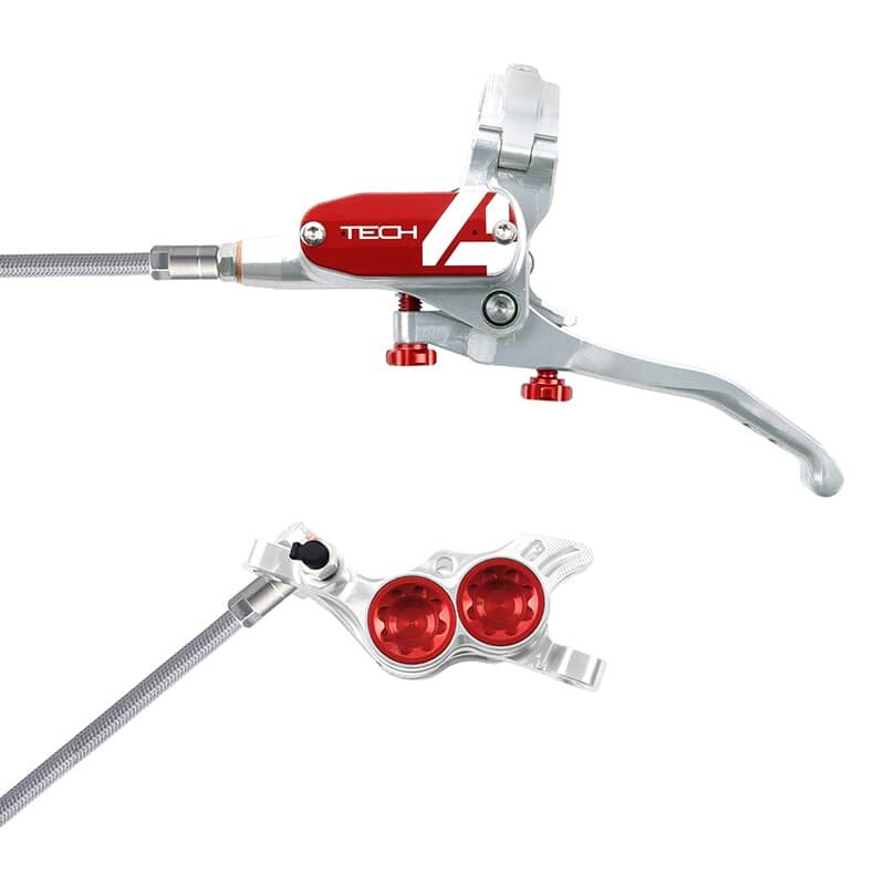 HOPE TECH 4 V4 Durite Aviation - Rouge, Pack avant