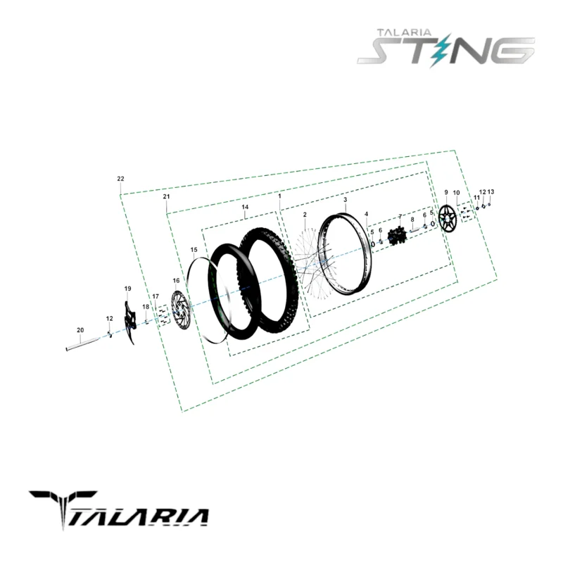 Axe de roue arrière TALARIA – Image 2
