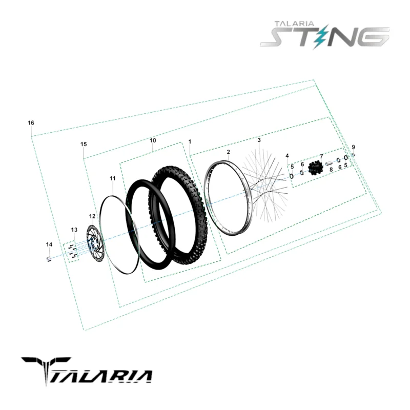 Fiche technique roue arrière TALARIA Sting TL5500 PRO