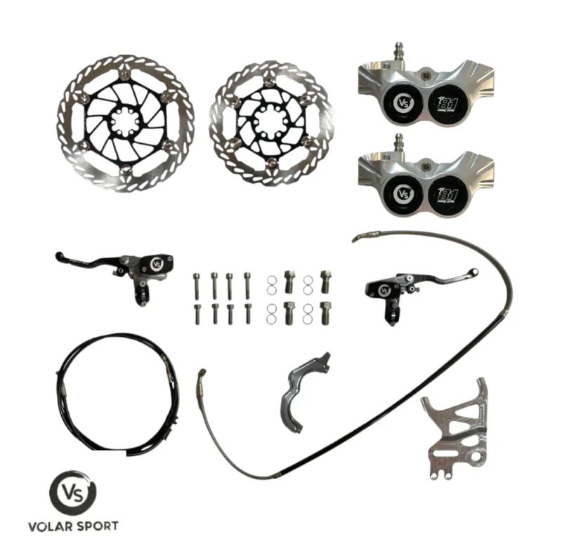 Système de Freinage SUR-RON Light Bee et Talaria, un pack complet Volar Sport pour optimiser l'efficacité énergétique des e-motos, disponible en 7 coloris : vert, orange, rouge, or, bleu, violet, noir.